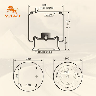 1V 9781 Truck Air Spring, Suitable for Firestone W01-358-9781/Contitech  910S-16A382
