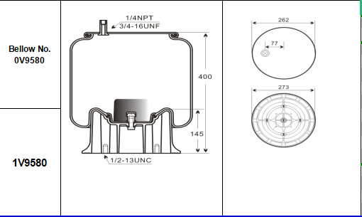 Yiconton Trailer Air Springs For Hendrickson S-20127 W01-358-9580 SC2761